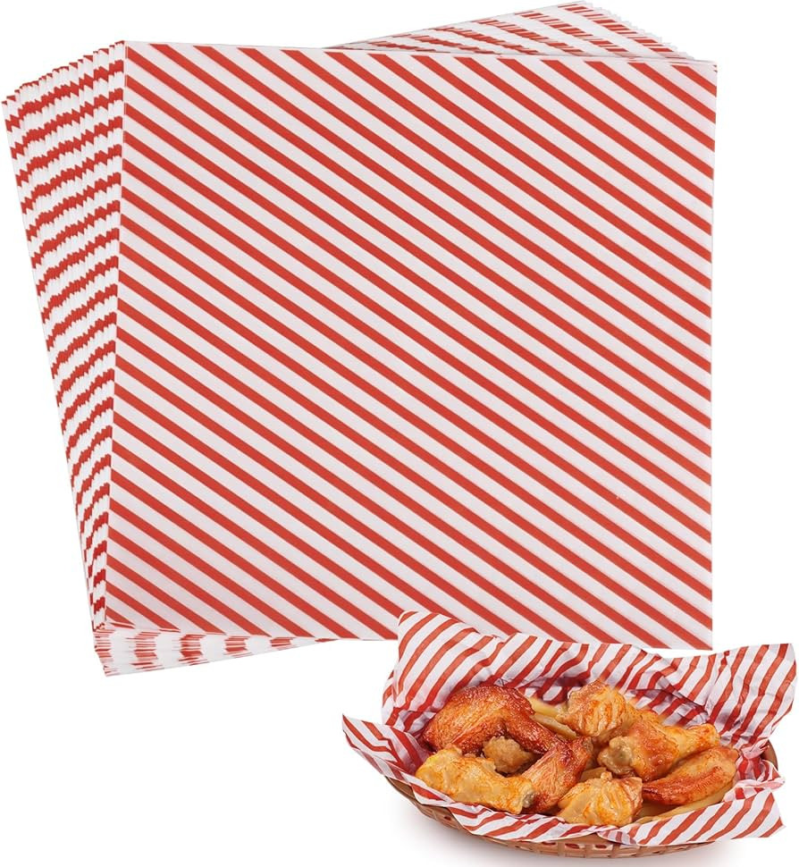 Waxed Deli Paper Sheets 12 * 12 Inch, 100 Pcs Food Basket Liners for Sandwiches, Burgers, Deli Fo... | Amazon (US)