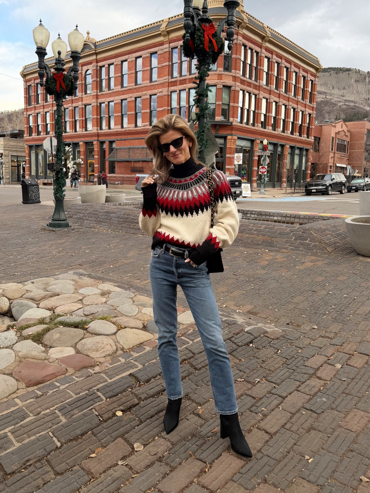 Sweater - wearing XS

Jeans - I’ve had these for several years. They run a little big. I did not hear these and I am 5’ 3”. 

#LTKCyberWeek