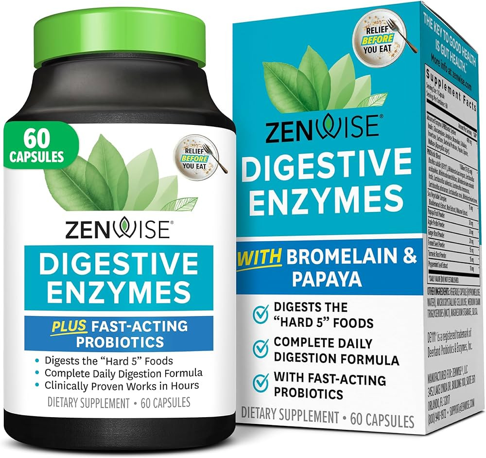 Zenwise Health Digestive Enzymes with Bromelain & Papaya - Multi Enzymes Digestion Supplement wit... | Amazon (US)