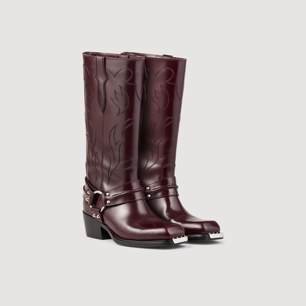 Western Boots With Square Toe | Sandro US | Sandro-Paris US