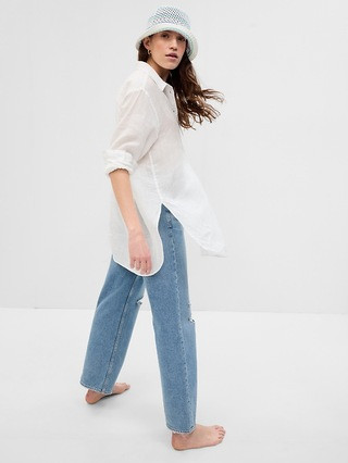 Linen Weekend Tunic Shirt | Gap (US)