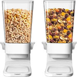 Click for more info about Tokokimo Double Cereal Dispenser Countertop, Not Easy to Crush Food Dry Food Dispenser, Kitchen E...