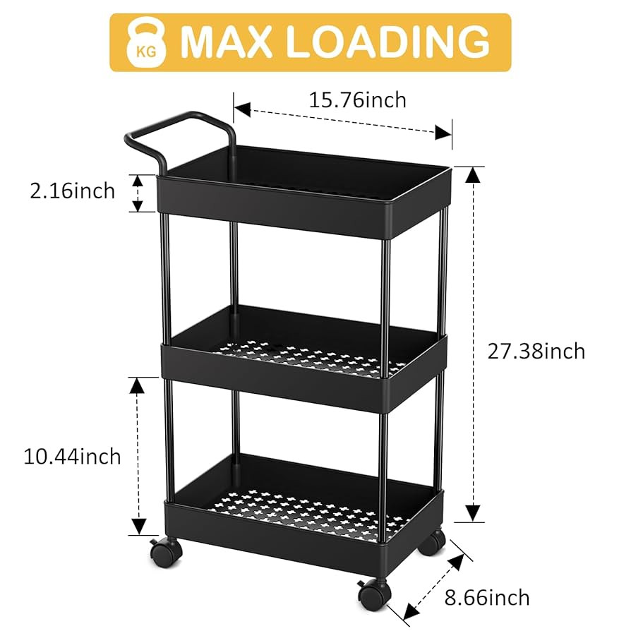Baby Diaper Caddy – Plastic Diaper Organizer for Nursery Essentials, Movable Cart for Changing ... | Amazon (US)