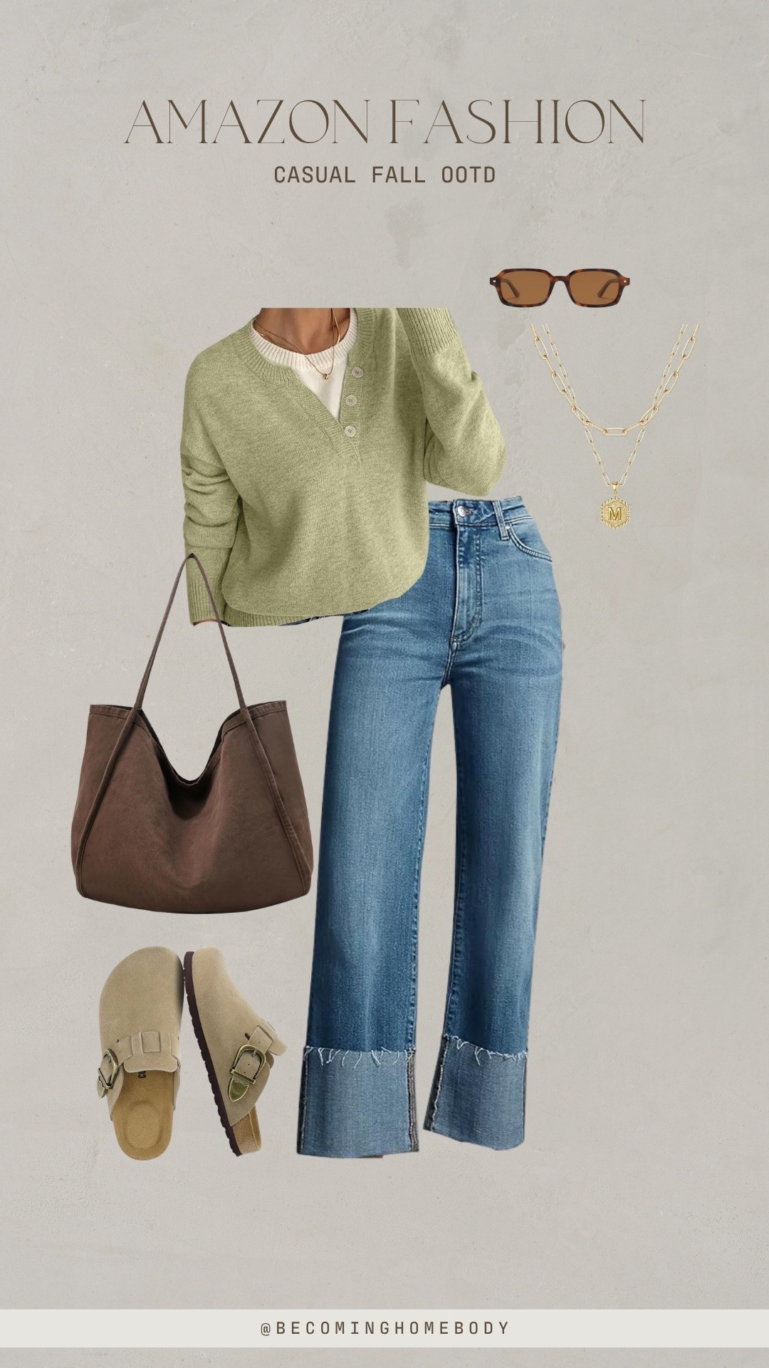 Casual fall ootd from Amazon 🍂 The cutest Amazon sweater, Amazon jeans, and accessories! Affordable and so practical.

#LTKgrwm #LTKootd