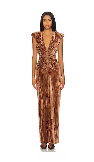 Hayley Dress in Caramel | Revolve Clothing (Global)