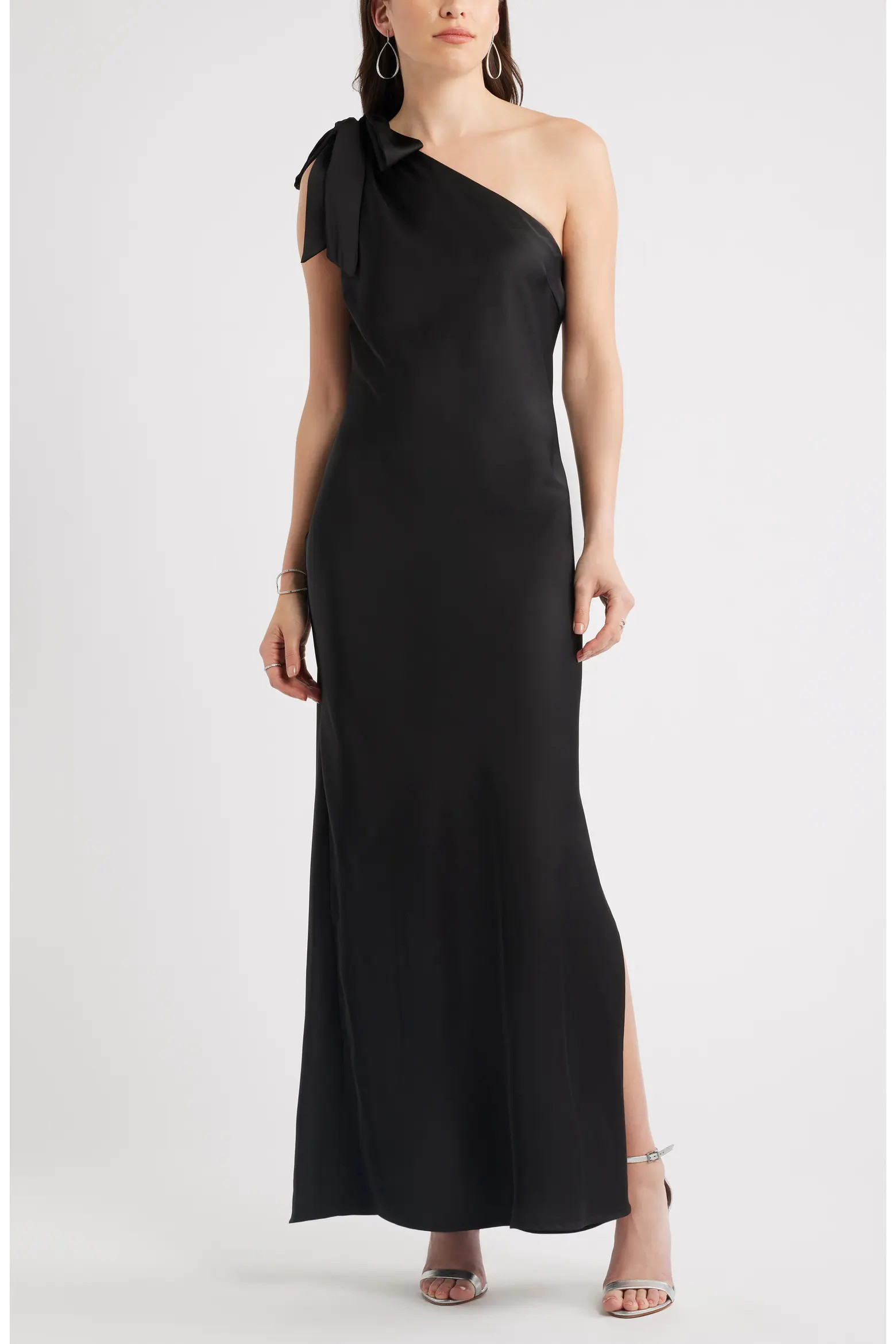 Bow One-Shoulder Maxi Dress (Women) | Nordstrom | Nordstrom