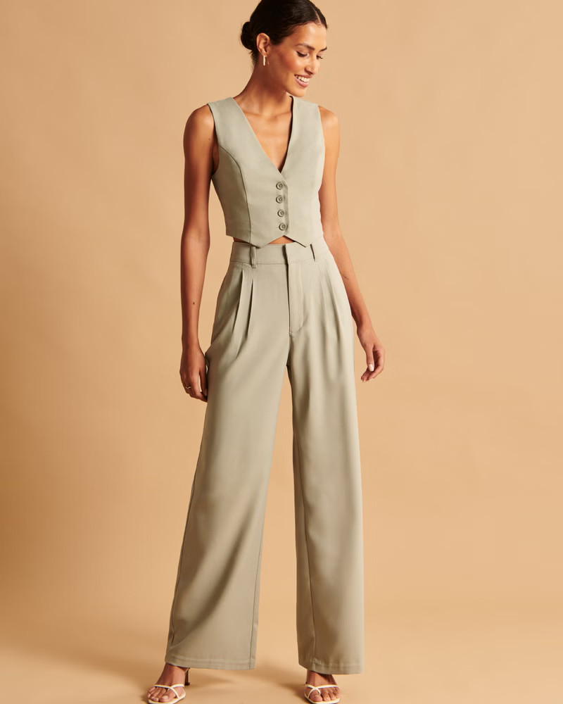 Elevated Wide Leg Pants | Abercrombie & Fitch (US)