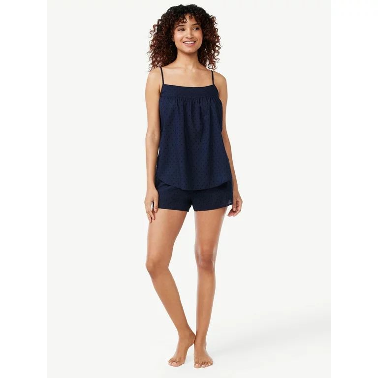 Joyspun Women's Swiss Dot Cami Top and Shorts Sleep Set, 2-Piece, Sizes S to 3X | Walmart (US)