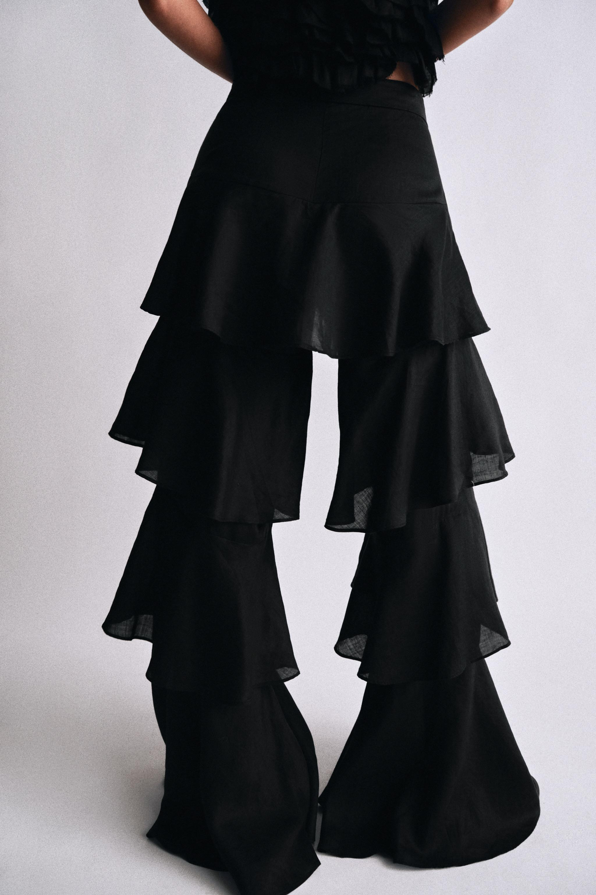 ZW COLLECTION RAMIE RUFFLE PANTS | Zara US