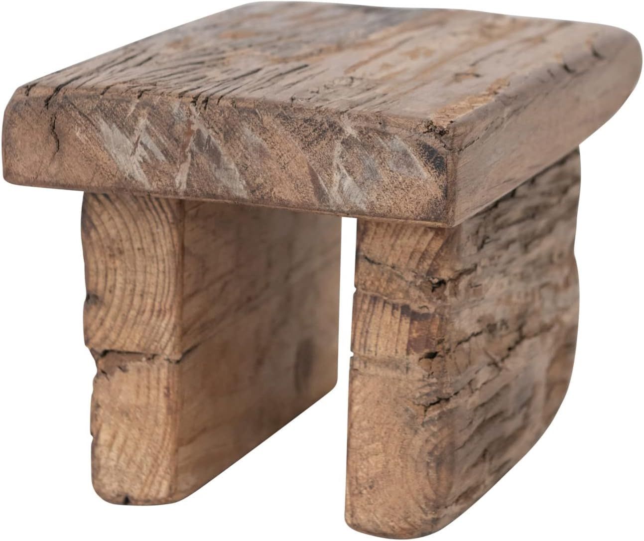 Creative Co-Op Reclaimed Wood Pedestal, Natural Decorative Accents, 10" L x 6" W x 6" H | Amazon (US)