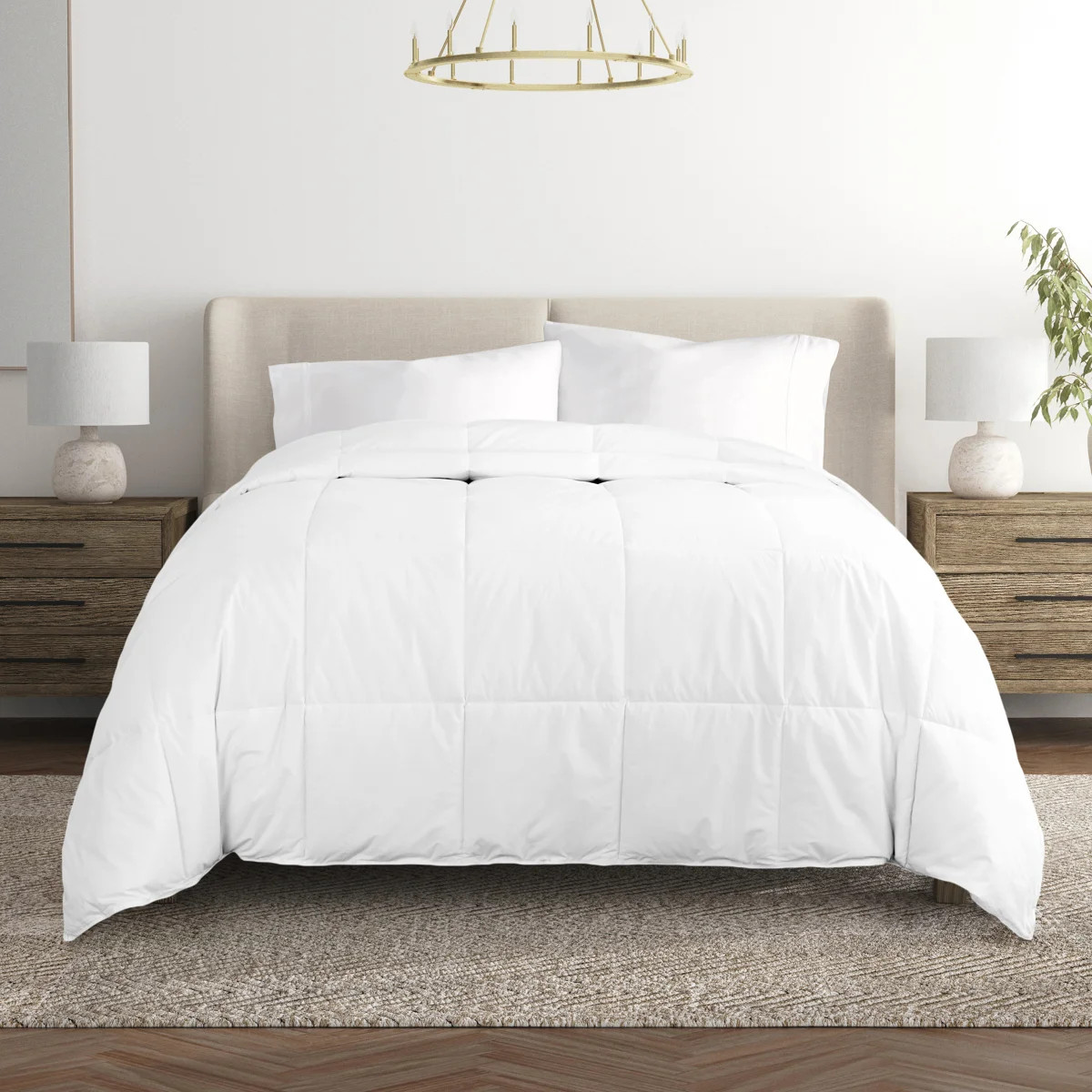 100% Cotton Down Alternative Comforter/Duvet Insert - Vintage Washed and Brushed Cotton Shell | Wayfair North America