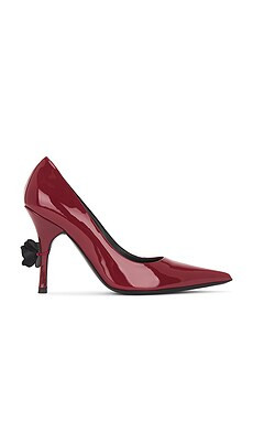 Magda Butrym Leather Pump in Burgundy from Revolve.com | Revolve Clothing (Global)