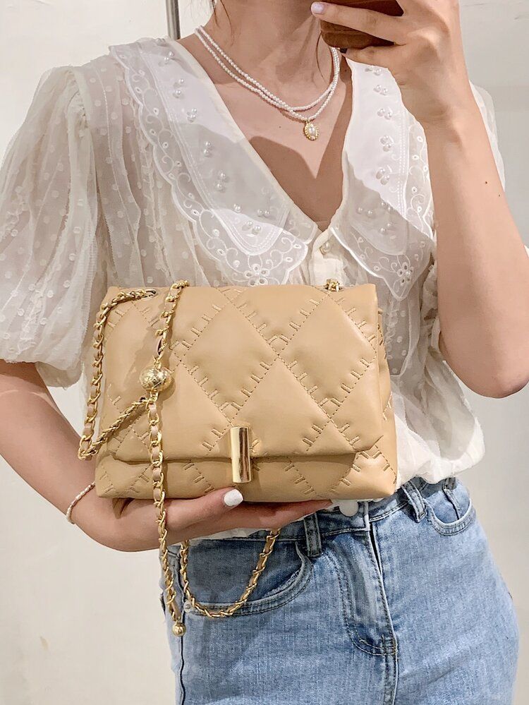 Quilted Chain Crossbody Bag | SHEIN