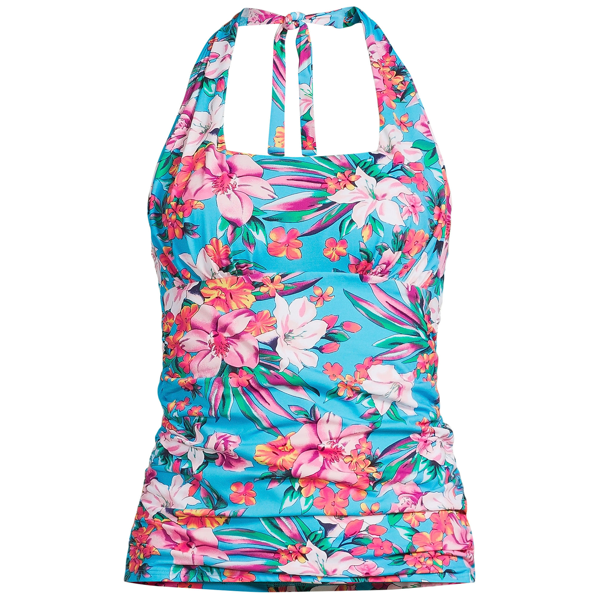 Women's Chlorine Resistant Square Neck Halter Tankini Swimsuit Top | Lands' End (US)