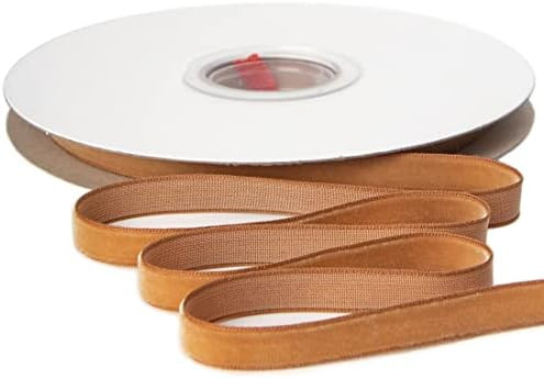 Ribbli Polyester Khaki Velvet Ribbon,3/8 Inches Continuous10-Yard Spool,Christmas Ribbon for Gift... | Amazon (US)