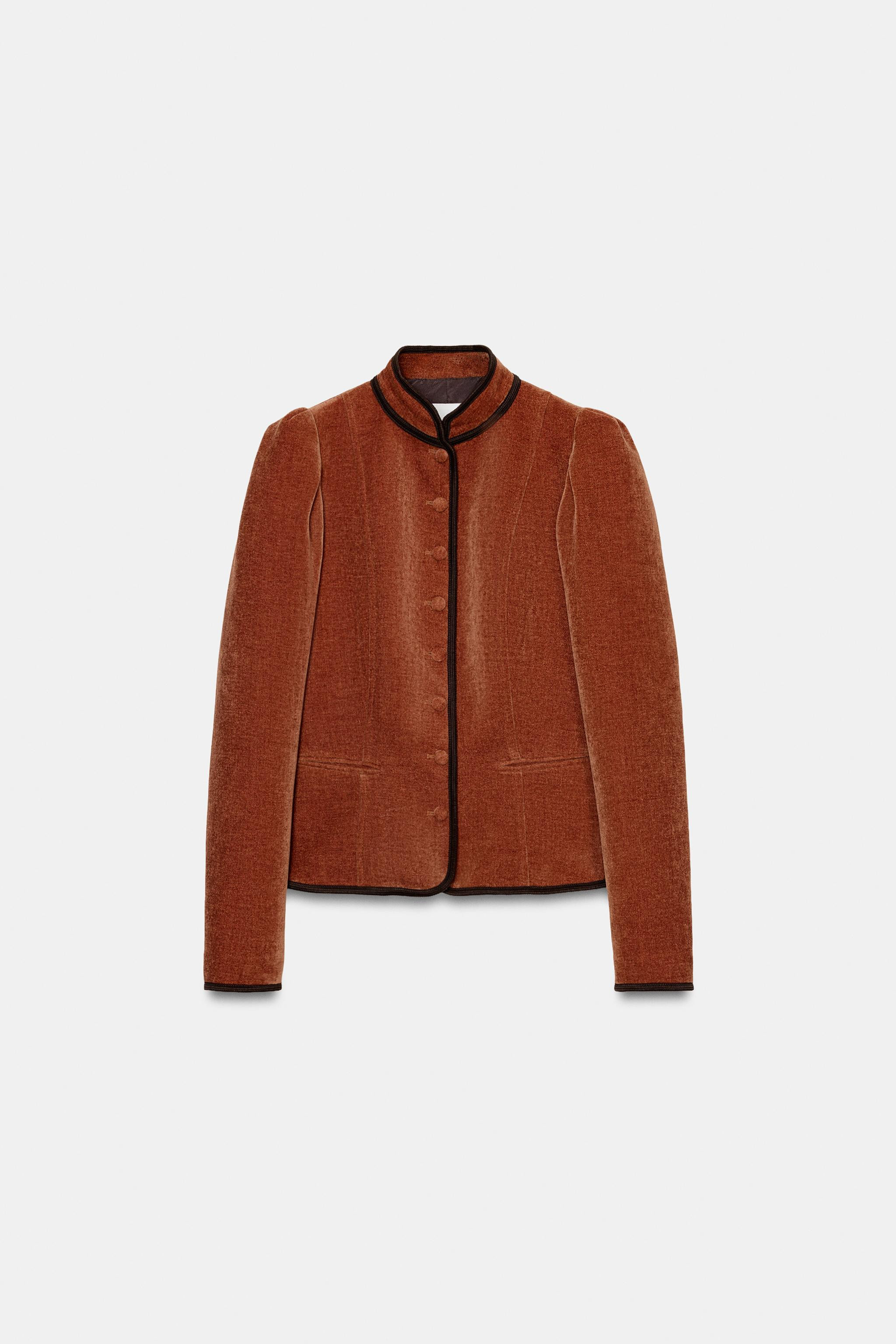 CONTRASTING TRIM BLAZER | Zara US