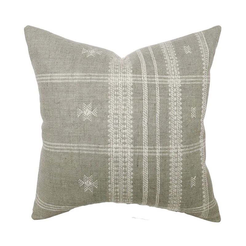 Shilo | Soft Gray Indian Wool Pillow Cover | Linen & James