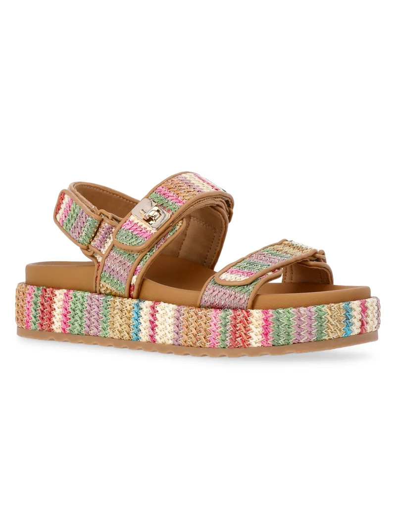 Madden NYC Women's Raffia Platform Sandals | Walmart (US)