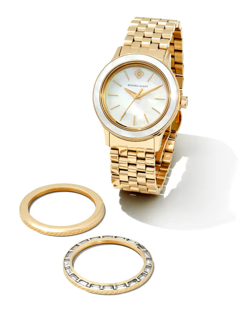 Alex Gold Tone Stainless Steel 35mm Customizable Gift Set | Kendra Scott