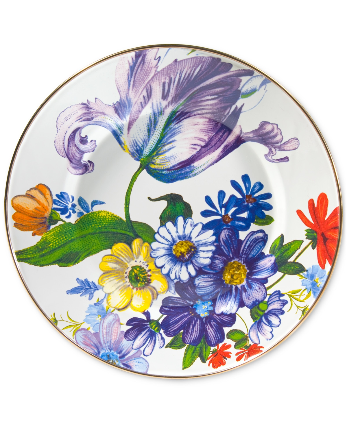 Mackenzie-Childs White Flower Market Dinner Plate | Macy's