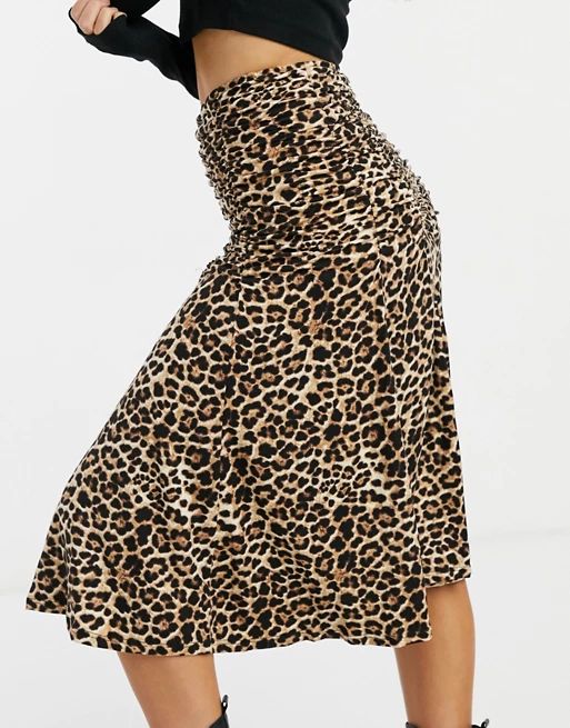 Emory Park midi skirt in leopard | ASOS (Global)