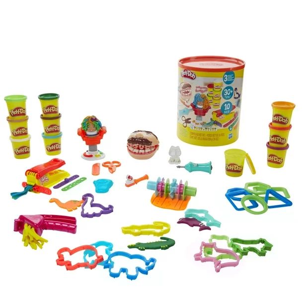 Play-Doh Big Time Classics Canister Bundle of 3 Playsets, 30 Ounces Modeling Compound | Walmart (US)