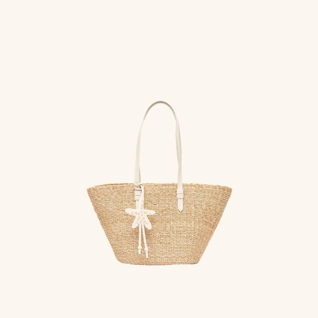 The East West Mini Tote - Coconut | Poolside