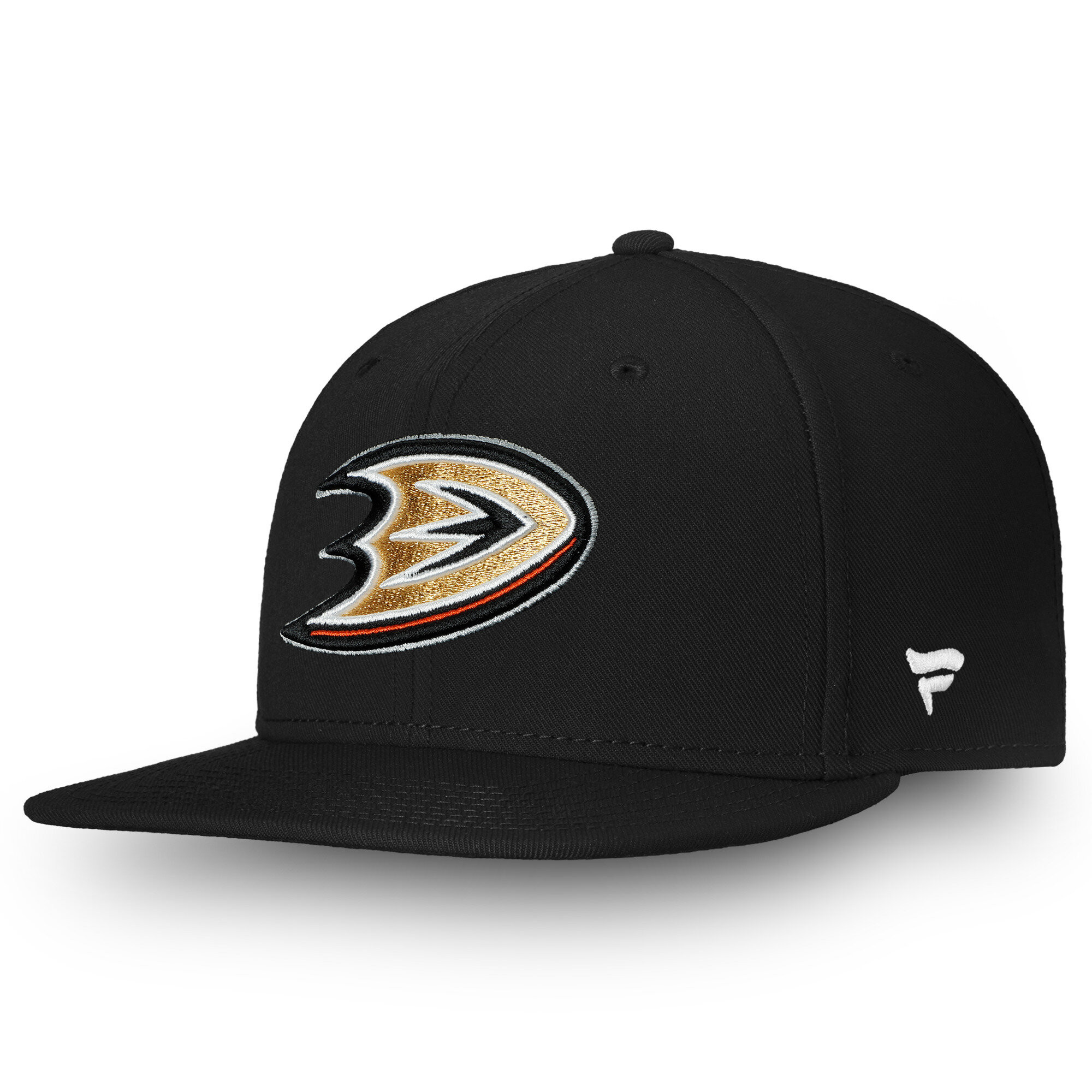 Men's Fanatics Black Anaheim Ducks Team Core Emblem Snapback Hat | Fanatics