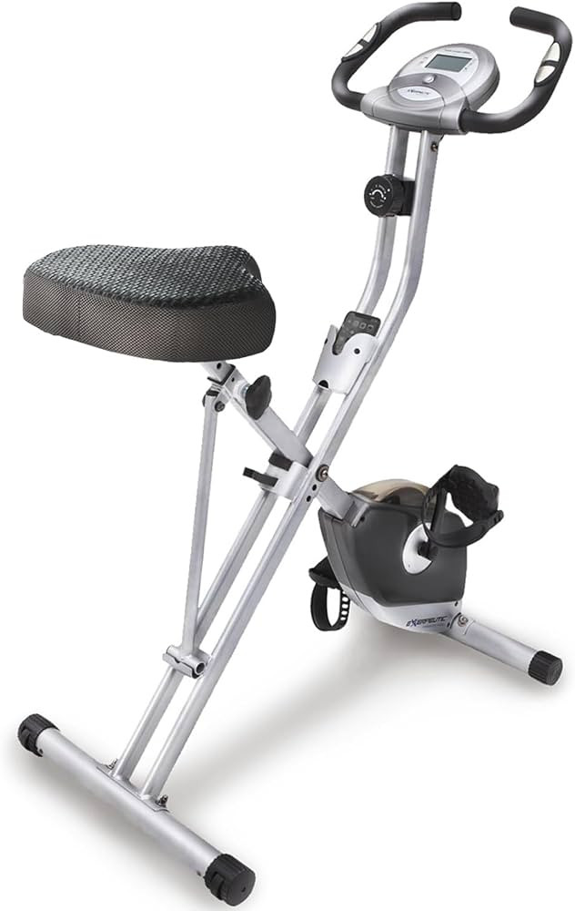 Exerpeutic Folding Exercise Bike, 8 Levels of Resistance Stationary Bike, Bluetooth tracking & Ta... | Amazon (US)