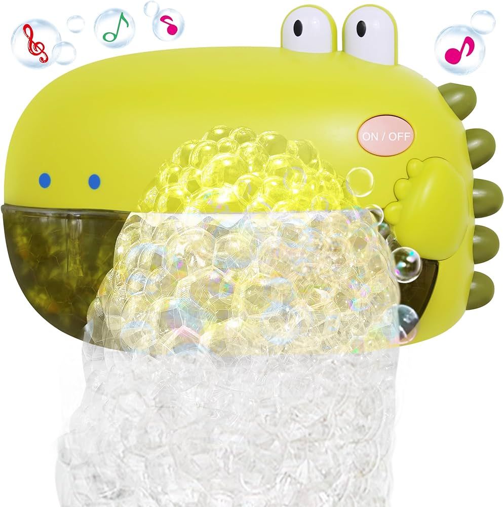 Dinosaur Bath Toys,Baby Bath Toys for The Baby Bathtub,Toddler Bath Toys Automatic Bubble Machine,Plays 12 Children’s Songs,Bath Toy Makes Great Gifts for Toddlers Age 2 3 Year Old Girl Boy | Amazon (US)