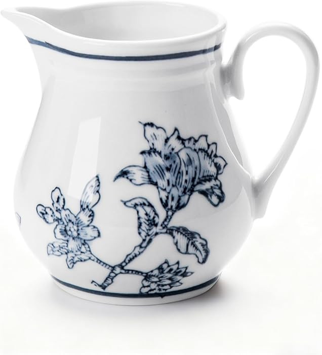 8Oz Creamer, Ceramic Milk Creamer Pitcher with Handle, Flowers and Branches | Amazon (US)