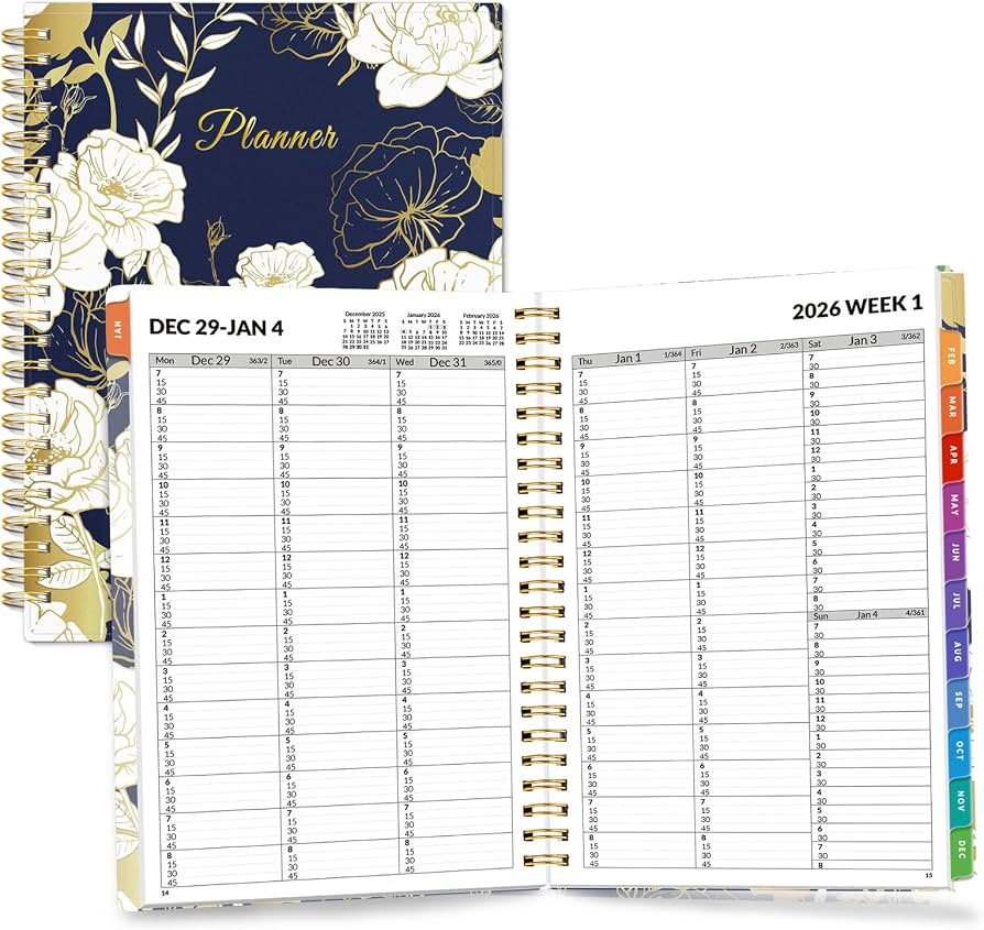 SUNEE 2026 Appointment Book, Quarter-Hourly, Weekly & Monthly - from January 2026 - December 2026... | Amazon (US)