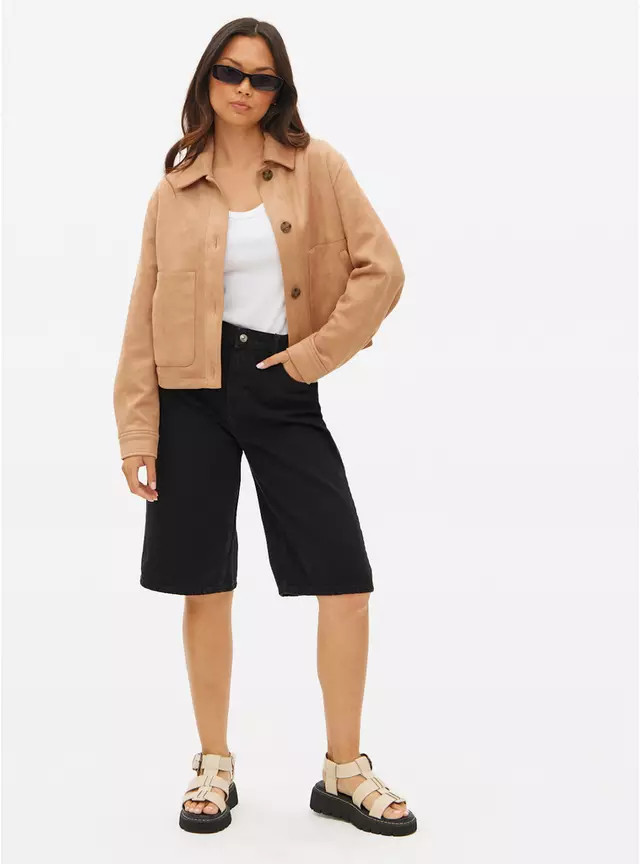 Black Washed Denim Jorts 6 | Tu Clothing