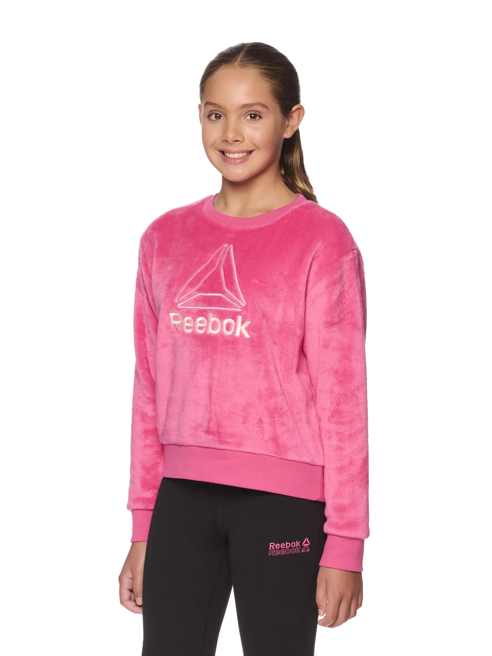 Reebok Girl’s Athletic Graphic Crewneck Sweatshirt, Sizes 4 - 18 | Walmart (US)