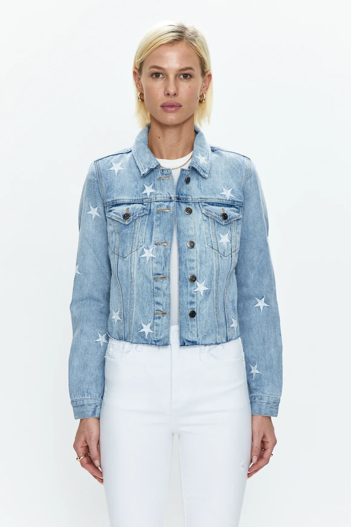 Brando Star Embroidery Denim Jacket - Zodiac | Pistola Denim