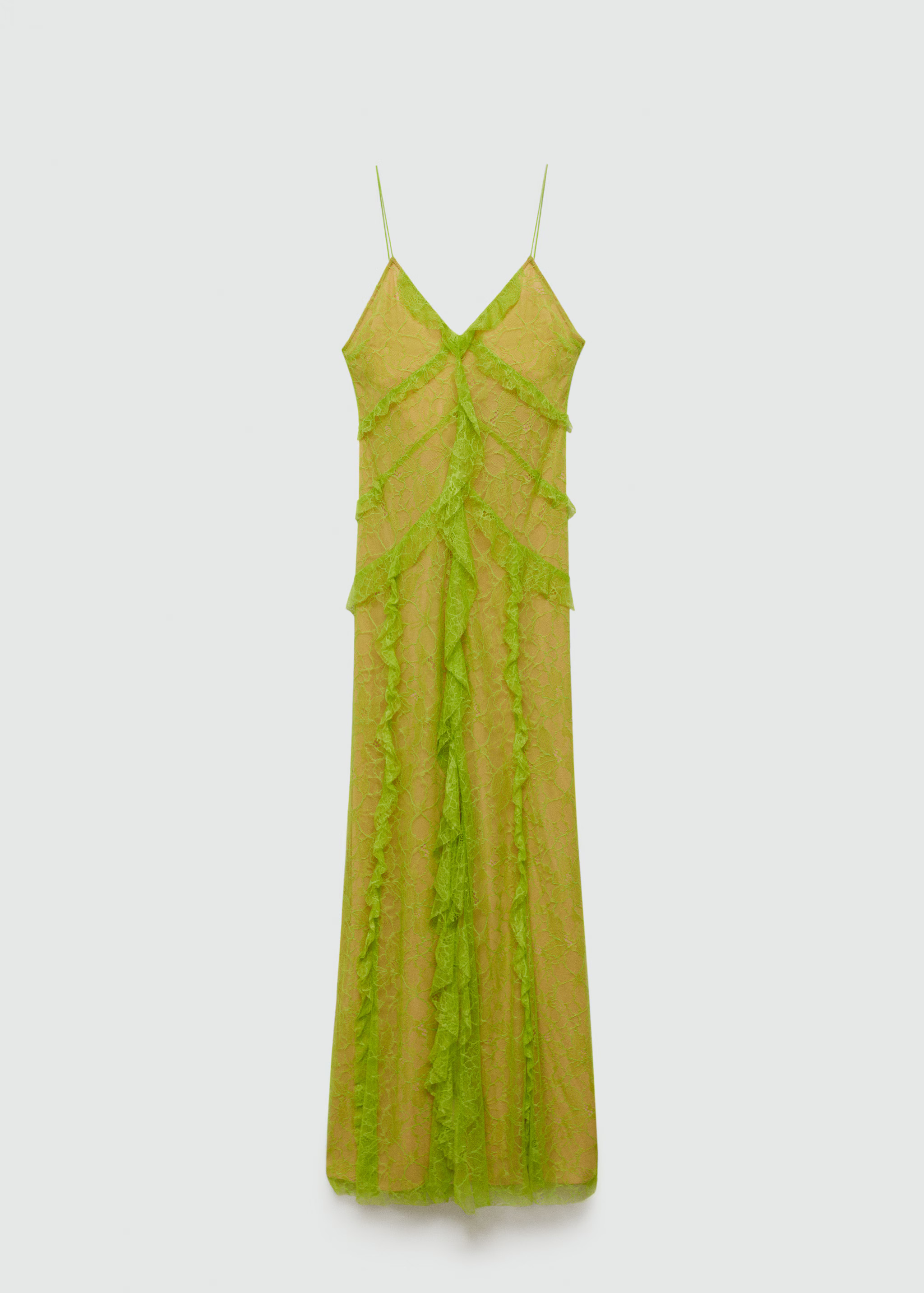 Lace dress with ruffle design - Women | MANGO USA | Mango (US/MX/AU)