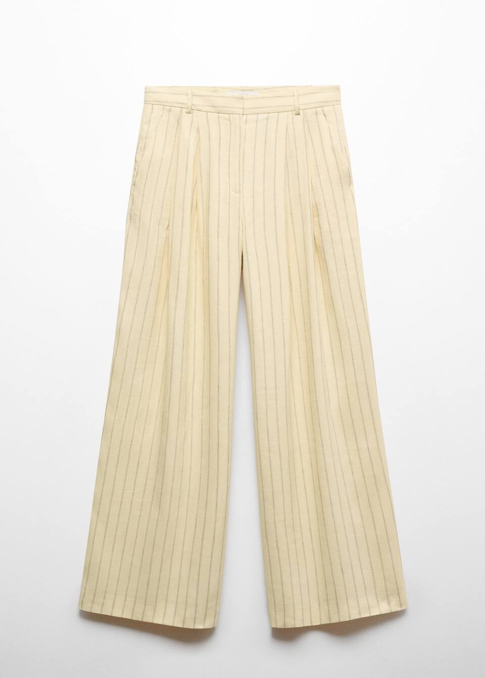 Striped linen-blend pants -  Women | Mango USA | MANGO (US)