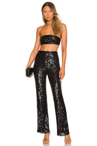 Calvin Pant | Black Sequin Pants Outfit | Black Sequin Top And Pants Set | Pant Set | Matching Sets | Revolve Clothing (Global)
