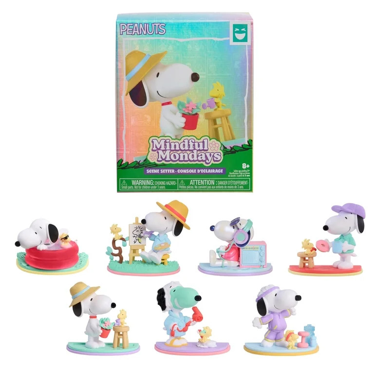 HAPPY HAUL Peanuts Mindful Mondays Blind Box Collectible Figures, Snoopy and Woodstock Surprise, ... | Walmart (US)