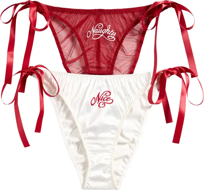 SAVAGE X FENTY Flirty Wordy Assorted 2-Pack Bikini Cut Briefs | Nordstrom | Nordstrom