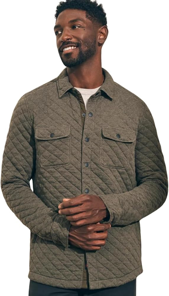 Faherty Men's Epic Quilted CPO Fleece | Amazon (US)
