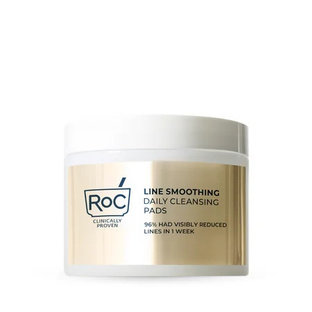 RoC Resurfacing Disks Hypoallergenic Exfoliating Makeup Remover Pads Oil-Free Daily Cleanser 28 Ct | Walmart (US)