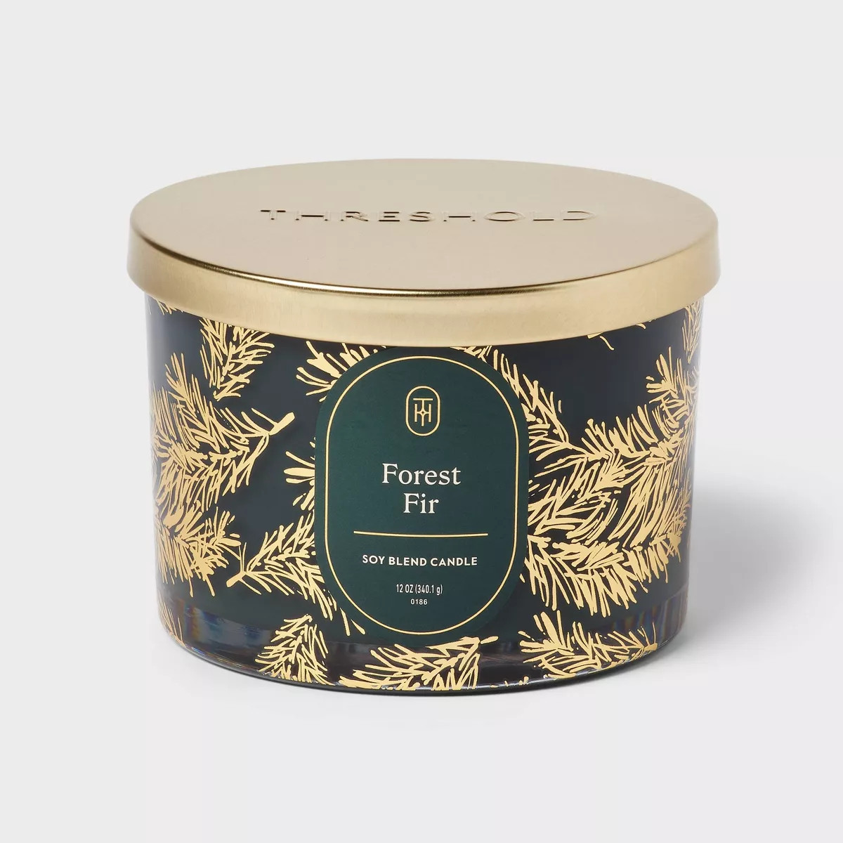 3-Wick Lidded Glass Forest Fir Jar Candle 12oz - Threshold™ | Target