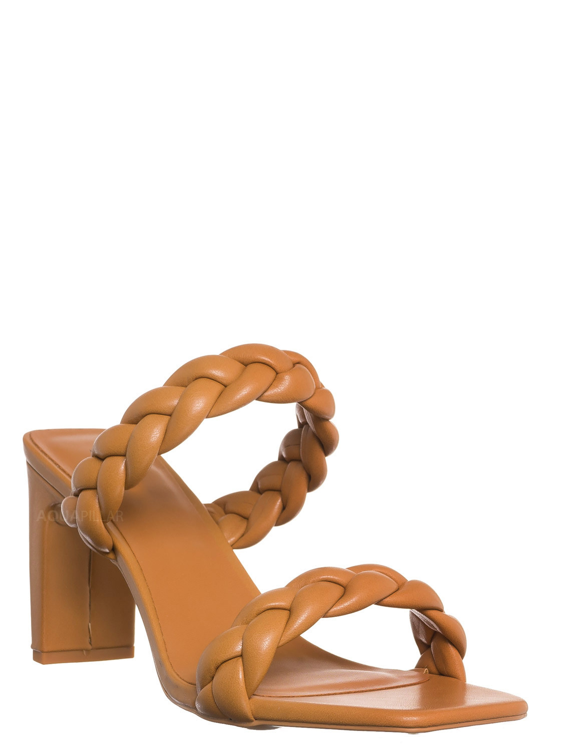 Block Heel Braided Sandal, Women Woven Slide Mule - Walmart.com | Walmart (US)