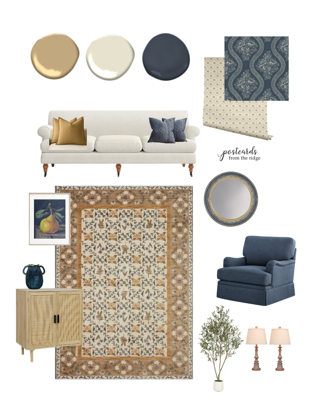 Blue and mustard yellow block prints for a cozy living room. #interiors #home #livingroom  

 #LTKHome #LTKSaleAlert #LTKStyleTip