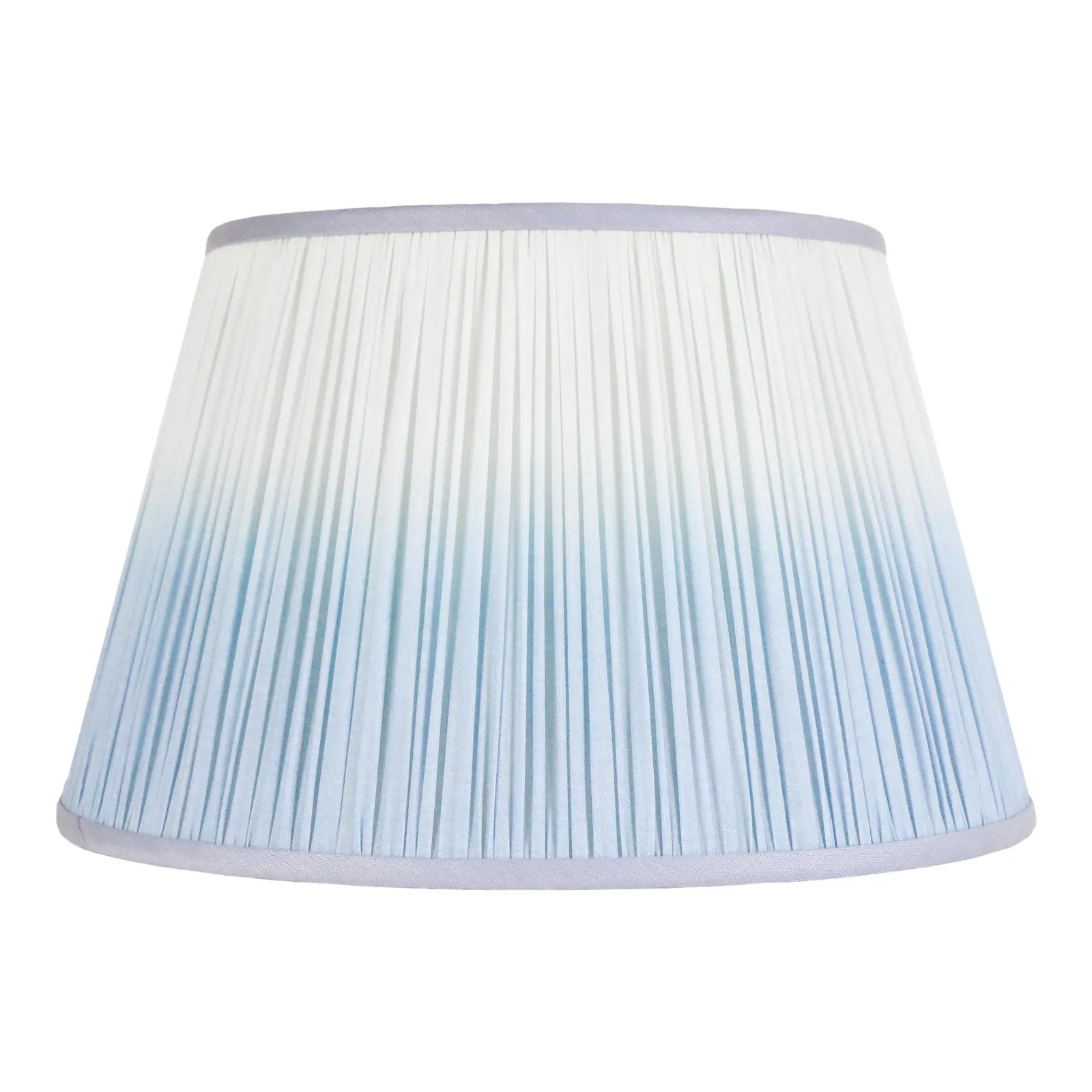 Ombre Cotton Shirred Shade 16" Blue | Chairish