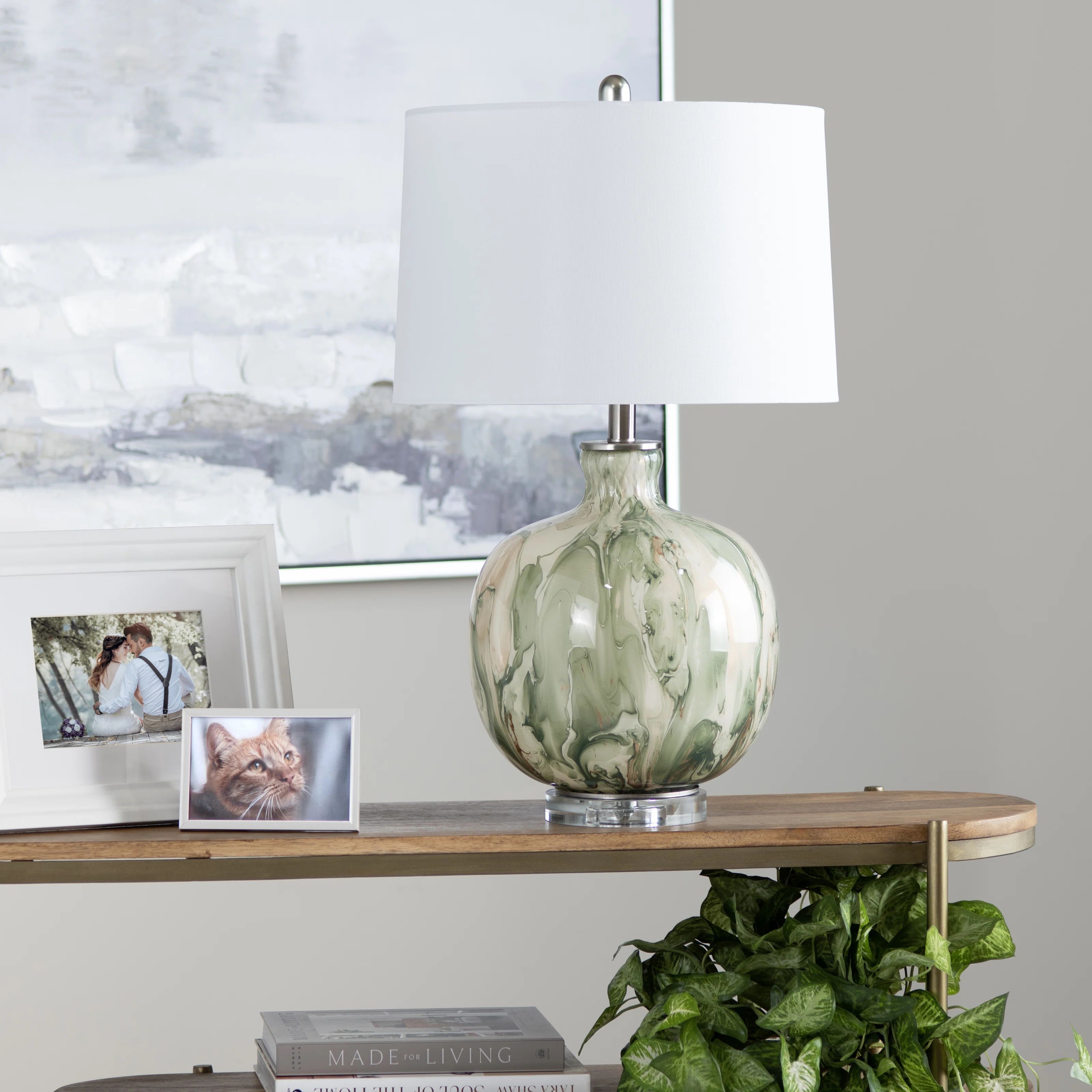 Ashwina Glass And Crystal Table Lamp | Wayfair North America