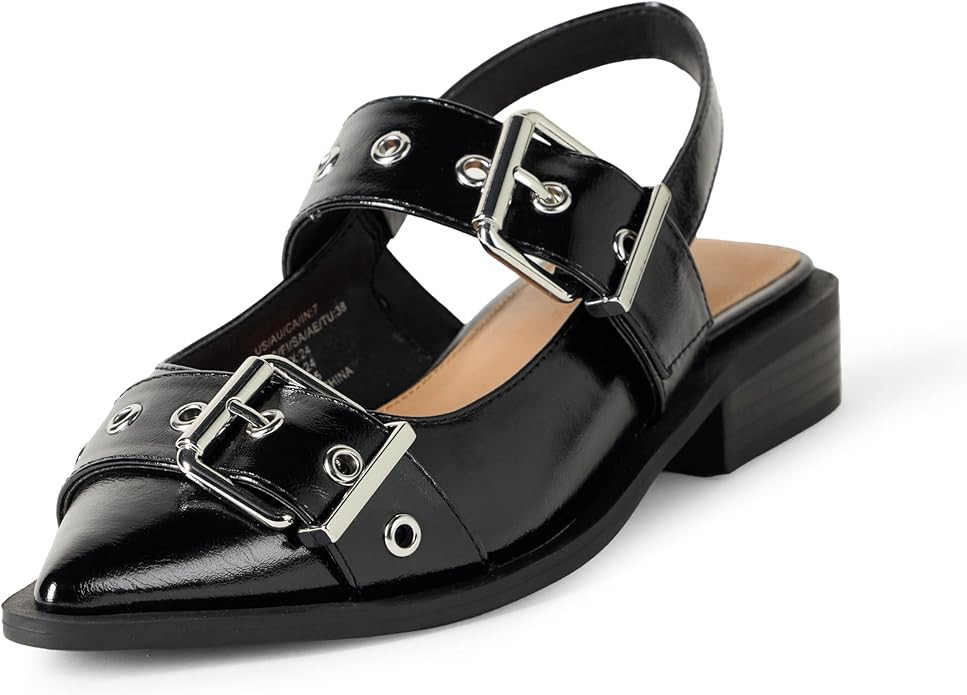 The Drop Women's Evie Moto Pointed Toe Flat | Amazon (US)