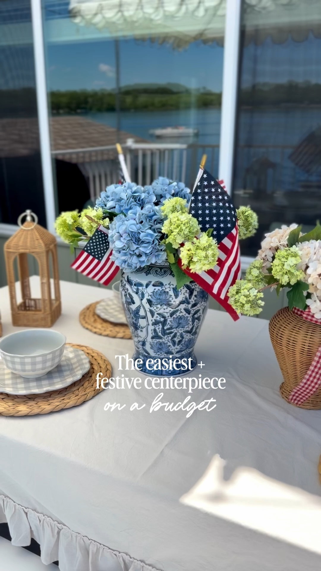 🩵 Here’s the list of everything you need to make this festive centerpiece!

So cute for a table, kitchen island, coffee table, etc. I love this blue and white ginger jar (I found this one under $35) and I love the pop of green in the faux flowers. Looks expensive but on a budget!

#fauxflowers #centerpiece #americanasummer #fourthofjuly

#LTKHome #LTKSaleAlert #LTKSeasonal