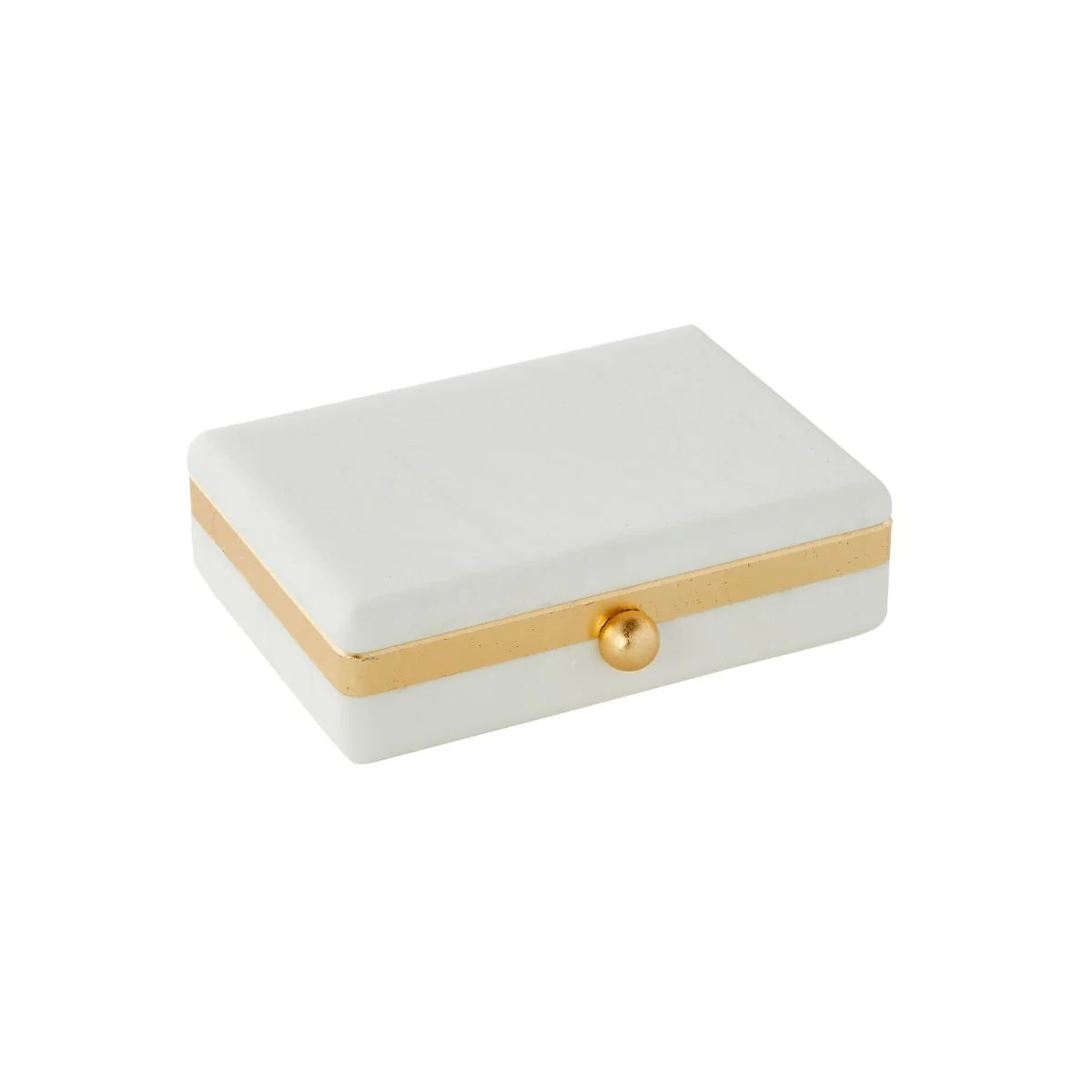 Medium Gold Band Alabaster Box | Caitlin Wilson Design